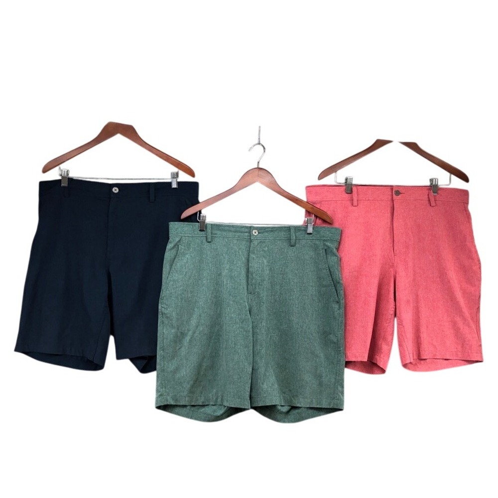 32 Degrees Cool Shorts Mens 38 Multi Color Performance Stretch 3 Pack Preppy